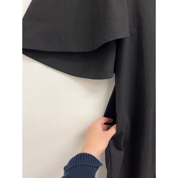 Pomander Place Tuckernuck Black Finley Flutter Sleeve A-Line Pleat Mini Dress L - Picture 10 of 14